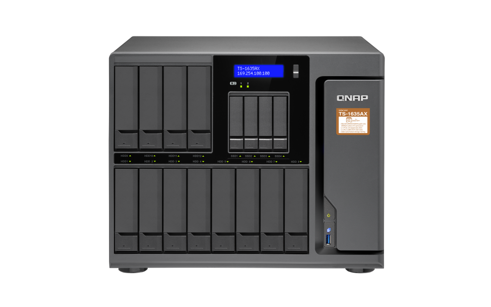 QNAP TS-1635AX 16 Yuvalı 4GB NAS Depolama Ünitesi