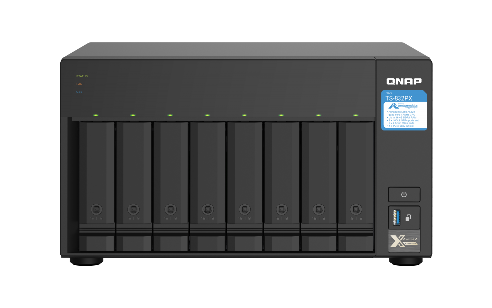 QNAP TS-832PX 8 Yuvalı 4GB NAS Depolama Ünitesi