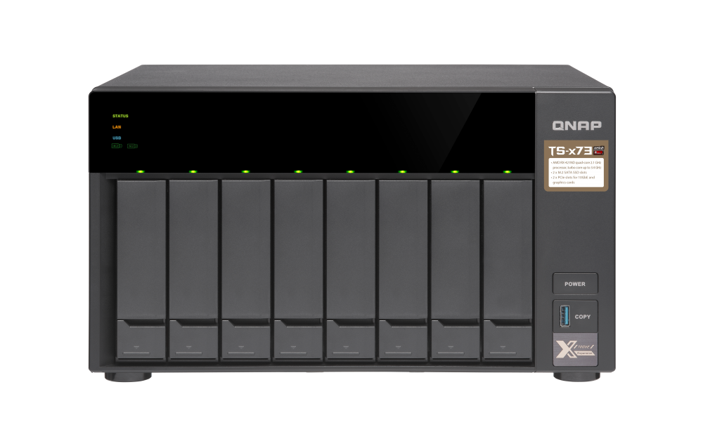 QNAP TS-873A 8 Yuvalı 8GB NAS Depolama Ünitesi